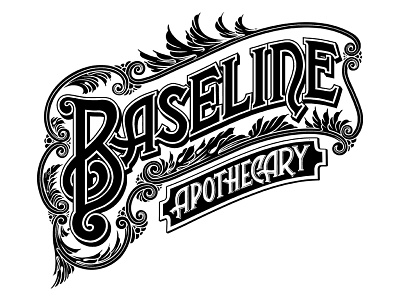 Baseline Lettering apothecary custom drawing frame hand type illustration lettering skateboard typography