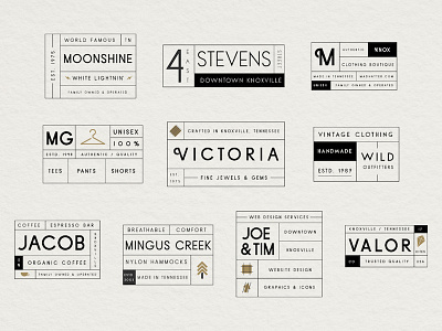 Sans Serif Typeface Collection labels modern sans serif type typeface