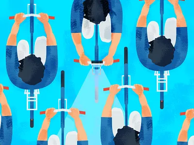 Bike Rider bike blue illustration rider texture