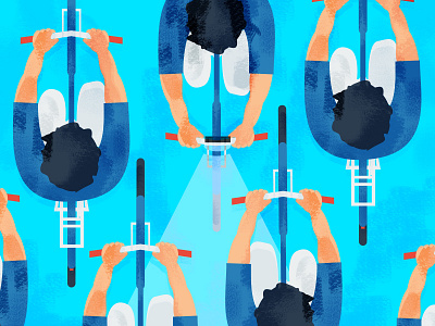 Bike Rider bike blue illustration rider texture