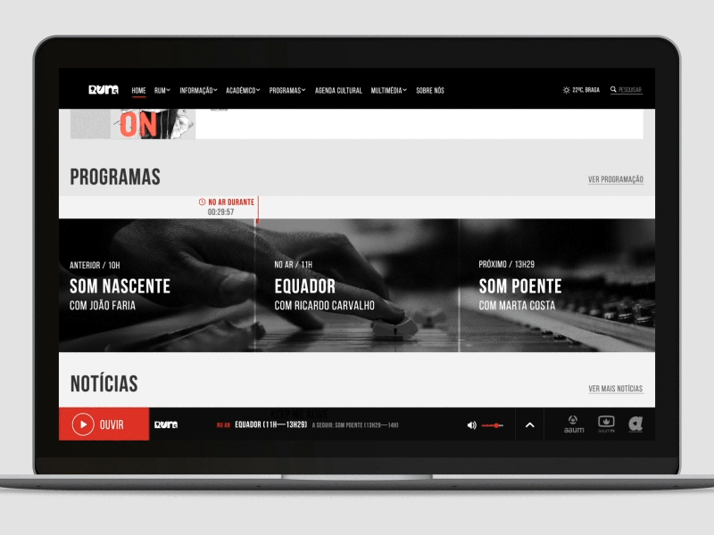 Live Transmission Tracker duration landing overview programming time tracker transitions ui ux web