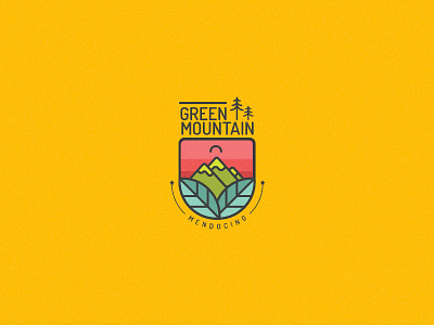 Green Mountain Logo concept Vr2 cloud green logo mountain nature sun