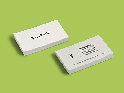 Flow Kana Business Card branding cannabis card green mockup