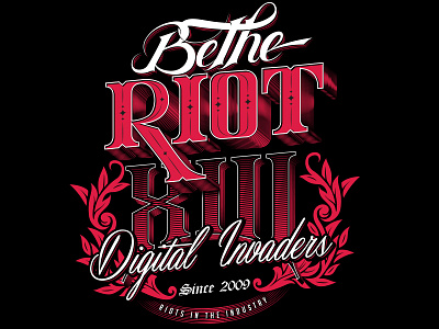 Be The Riot betheriot digital invaders lettering type