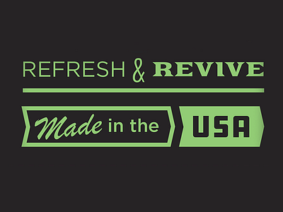Refresh and Revive mid century packaging typography wip