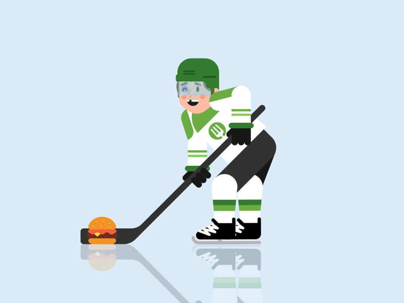 Burger Slapshot 🏒 🍔 🥅 animation avatar burger eatstreet email food hockey online order shot