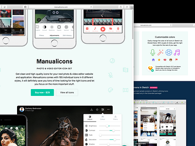 Manualicons landing page icon set landing manualicons ui web website