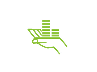 I gotta hand it to you... hand icon iconography illustration line illustration minimalist money savings simple