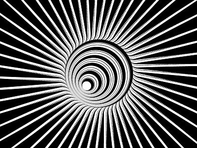 Day5- 'Rise/Fall' 100days abstract black and white illusion opart shapes vector