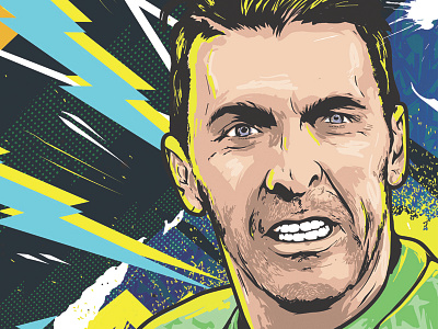 Buffon buffon football illustration juve soccer vector