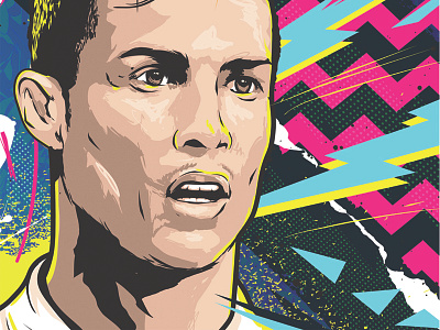 Ronaldo cr7 football illustration ronaldo soccer vector