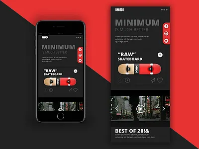 Landing page Mobile homepage icons landing landing page layout mobile responsive skate ui ux web website