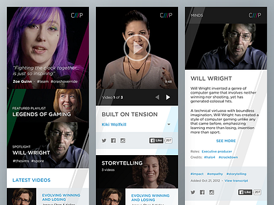Critical Path Project : Various layouts, mobile
