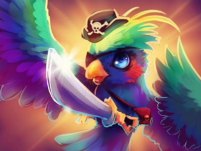 Pirate parrot Frank bird colorful parrot pirate punk