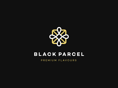 Black Parcel Logo Design for Premium E-liquids box branding freelance gift icon identity illustration logo logo design mark vape vintage