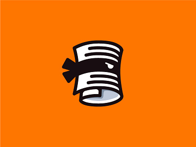 NewsNinja branding identity logo mark news news papers ninja papers symbol