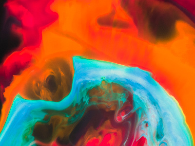 Core 60s 70s abstract bold colorful currents food coloring ink in water liquid psychedelic trippy