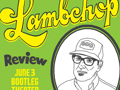 Lambchop in L.A. concert poster handlettering illustration lambchop lettering logo music portrait
