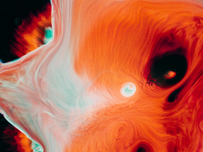 Phoenix 60s 70s abstract currents ink in water liquid nebula orange photoshop psychedelic warm