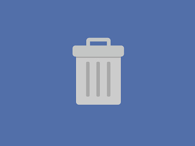 100 DAYS OF ICONS | DAY 17: TRASH DAY 100 days bin icon flat blue grey icon design rubbish day ui design