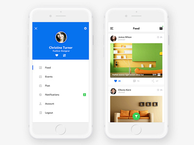 Profile and post screen design design post profile screen ui ux