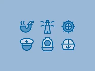 Sailor for Flaticon part I captain dive helmet lighthouse pipe sailor sea ship smoke tobacco
