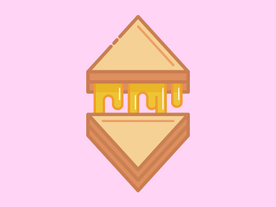 10. Grilled Cheese Sandwich - The Grilled Cheese Truck food icon grilled cheese grilled cheese sandwich icon illustrator los angeles sandwich vector vector illustration