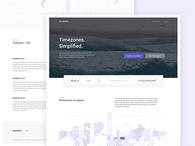 timeshift.io Landing Page V2 city dailyui design interface landingpage map screendesign sideproject web webdesign website world