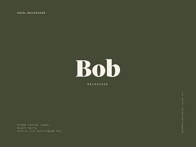 Bob Melbourne art direction branding hair salon logo melbourne minimal natural