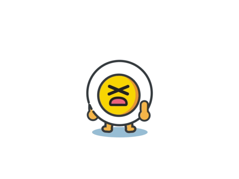 Shock animation egg motion shock sticker