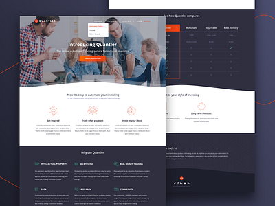 Quantler Website algorithms app application catalog marketplace online quantler trading ui ux web