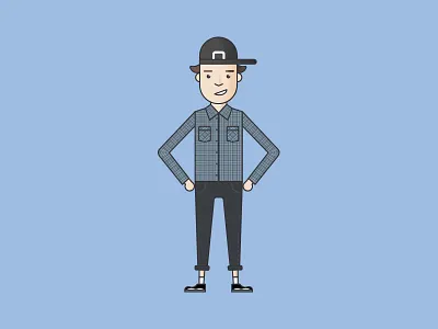 Sean - Emeralf Fox Tattoos artist character design flat illustration tattoo vector