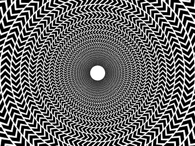 Day16- 'Tire Spin' 100days black and white chevron circle opart