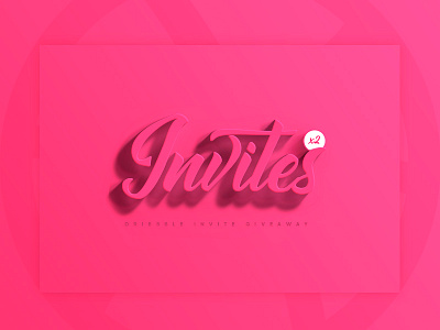 Dribbble Invite Giveaway card design giveaway graphic illustration invite type ui ux