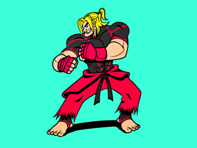 Ken Masters art art direction character design ken masters street fighter vector