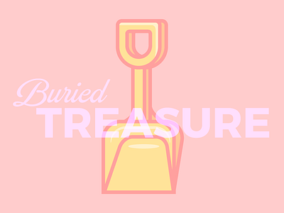Buried Treasure beach cartoon illustration multiply overlay plastic sand sandcastle shovel sun trowel vector
