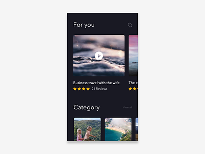 Video Page design ui ux videos