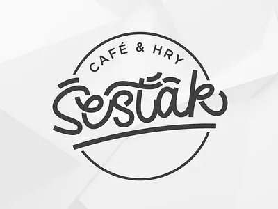 Šesťák Logotype for Czech openair bar company in Prague center brush lettering calligraphy logo logotype šesťák