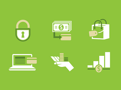Finance Icon Set design finance financial hand icon iconography lock money set shopping