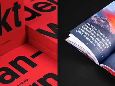 Wandern wirkt Details II biography book book design christian hlade editorial editorial design red studio marie zieger travel typography wandern wirkt