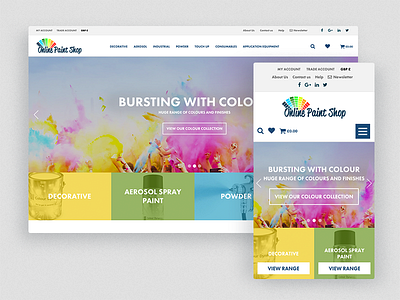 Paint Shop UI commerce design home paint responsive ui woocommerce