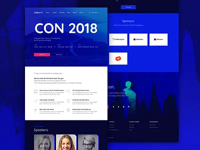 CONxPRO - A Single Event Theme conference event homepage index landing template theme ui web website