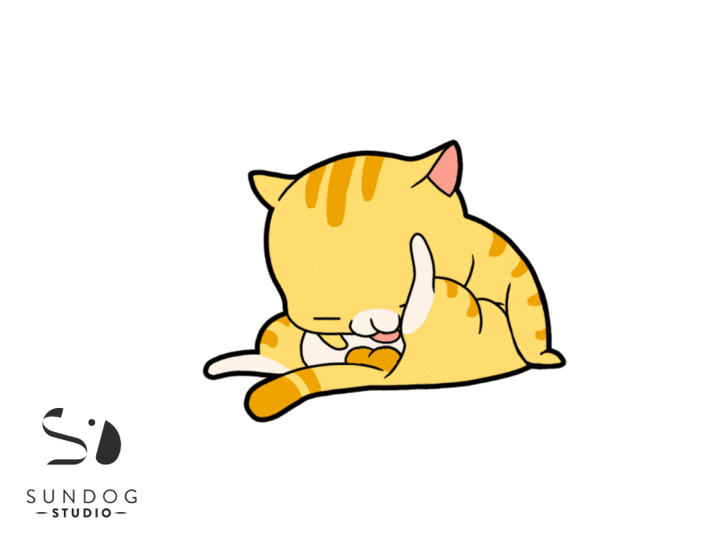 Lick balls cat chibi cute fun lick sticker