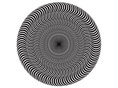 Day20- 'Swelter' 100days black and white circles illusion jitter opart