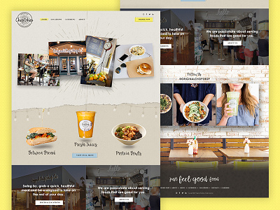 Salads & Juices. Healthy Stuff. one page restaurant ui ux web design website