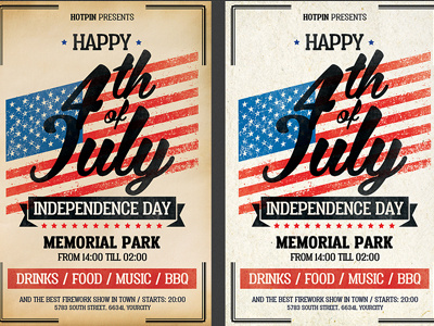 Independence Day Flyer Template 2 4th of july american celebration flag invitation july 4th memorial day flyer night club party flyer poster promotion template