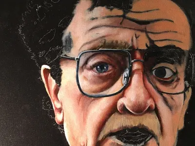 Vonnegut (In progress) kurtvonnegut oilpainting oils vonnegut