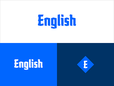 English custom type english logo wordmark