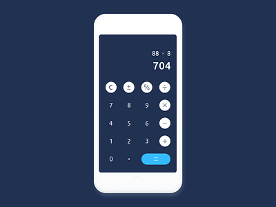 DailyUI_004 blue calculator navy