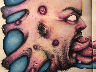 "Squeeze" IP moleskine prismacolor sketchbook wip